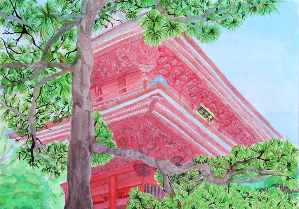 「本成寺の赤門」第二中学校　１年　中山　文乃